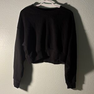 Forever 21 Black Cropped Hoodie